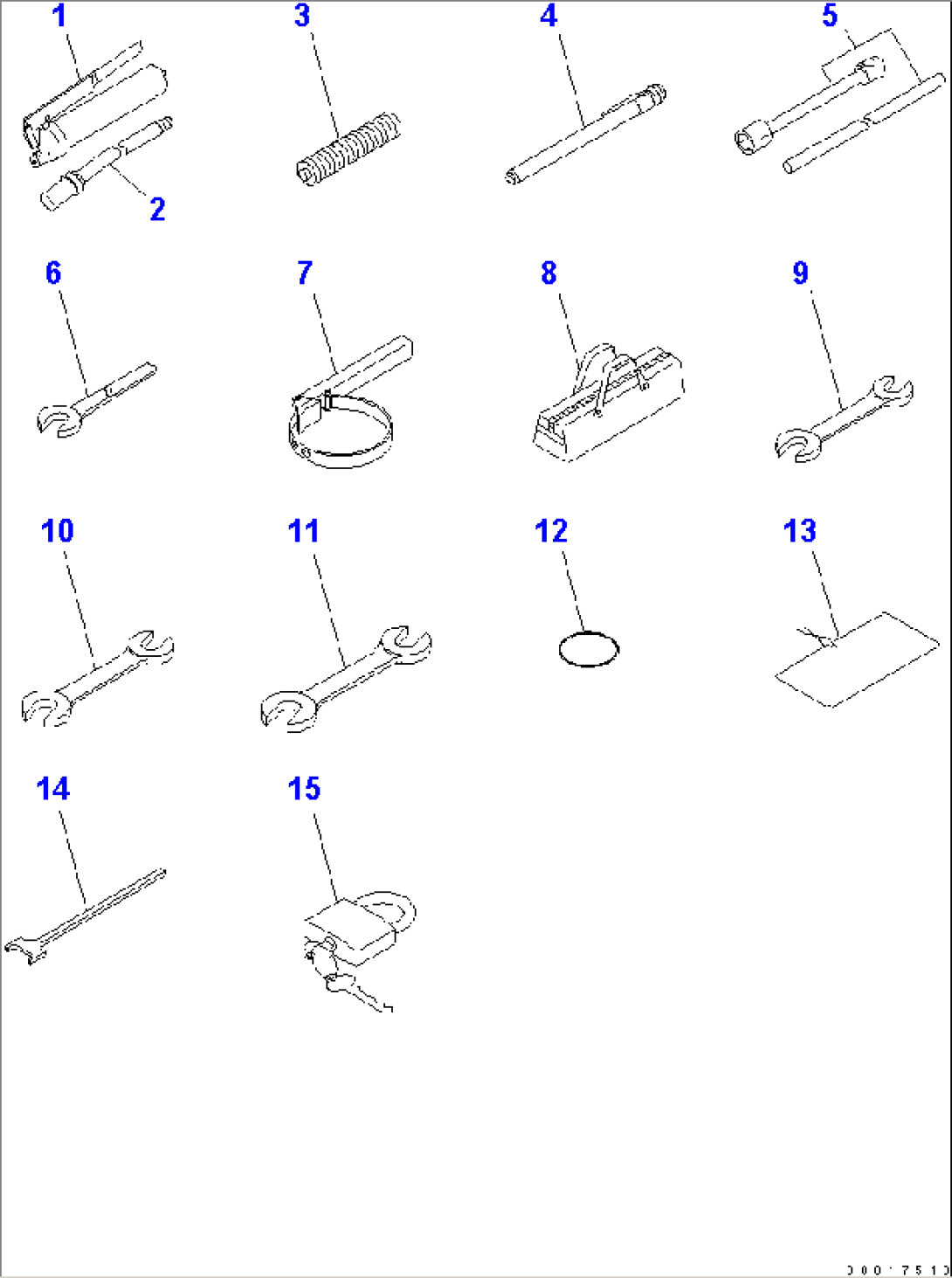 TOOL (TOOL KIT AND LOCK)(#70001-)