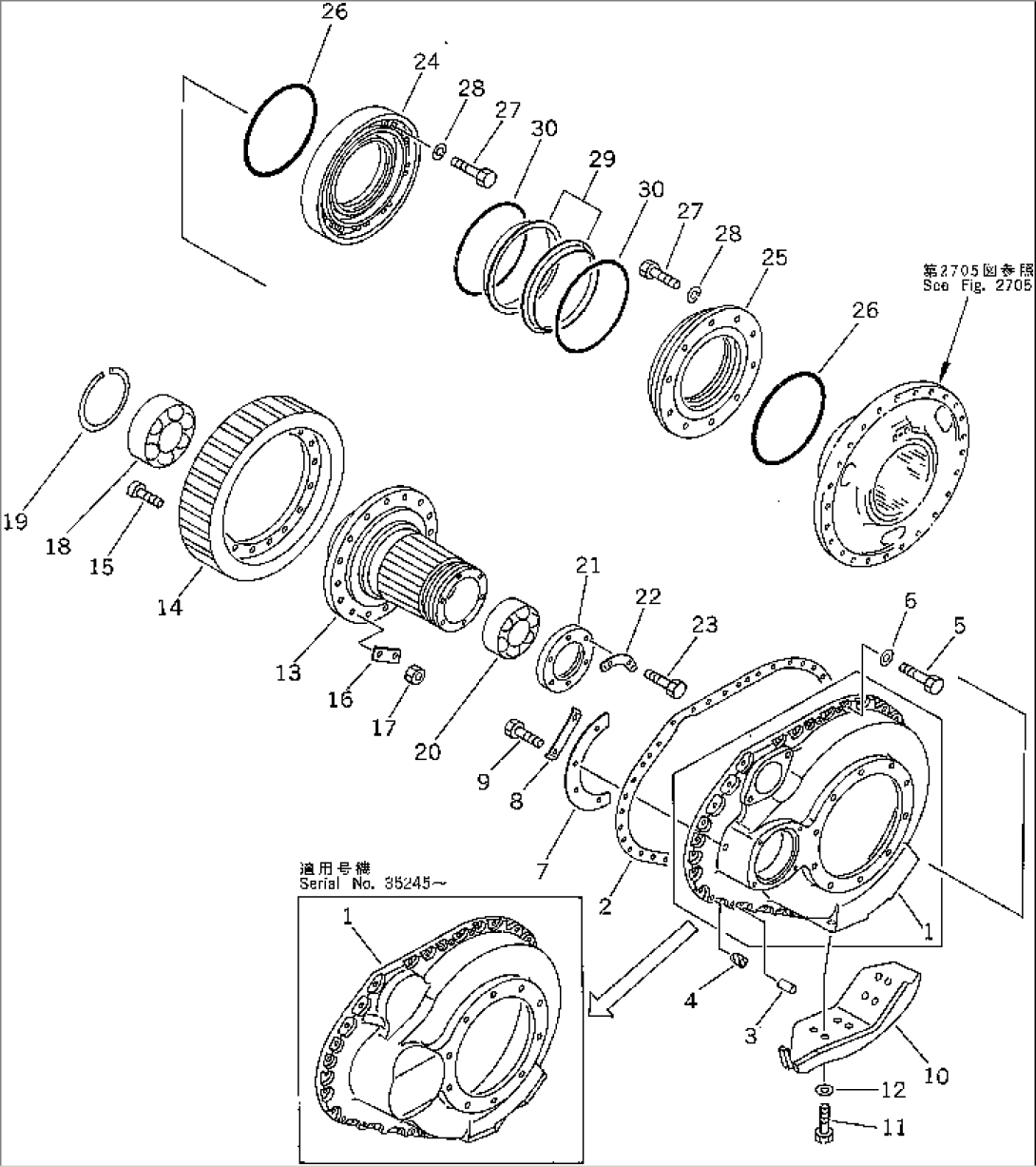 FINAL DRIVE CASE AND GEAR (2/2)(#35001-)