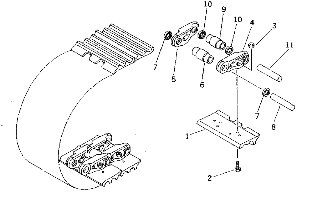 TRACK SHOE (MASTER PIN TYPE) (TRIPLE GROUSER)