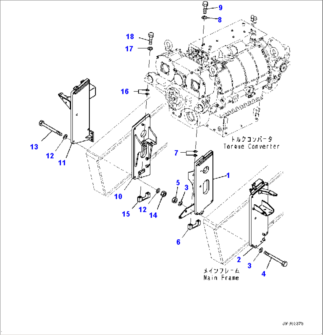Transmission Mounting, Front (#80137-)