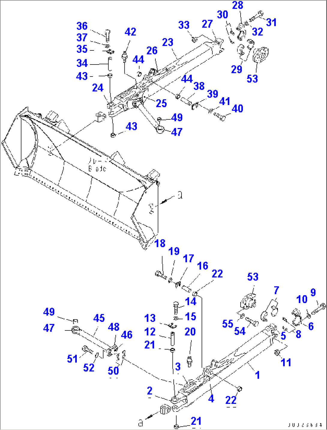 STRAIGHT TILT FRAME (FOR DUAL TILT SEMI-U OR DUAL TILT U DOZER)