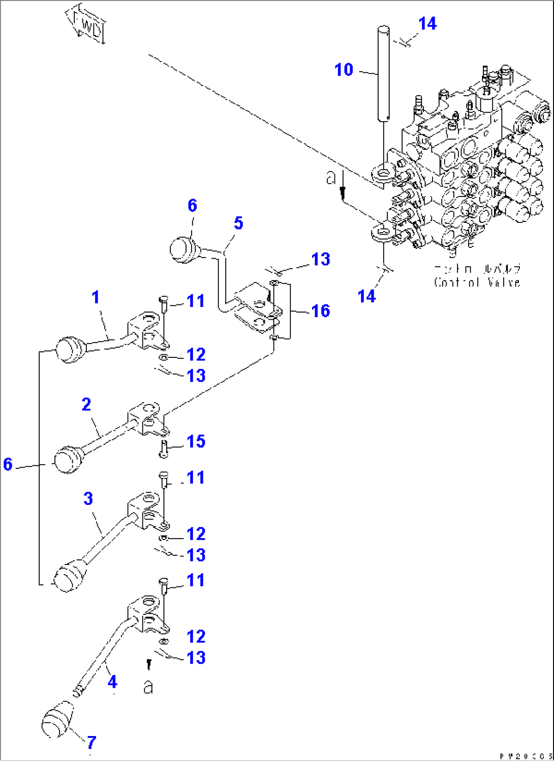 CRANE CONTROL LEVER