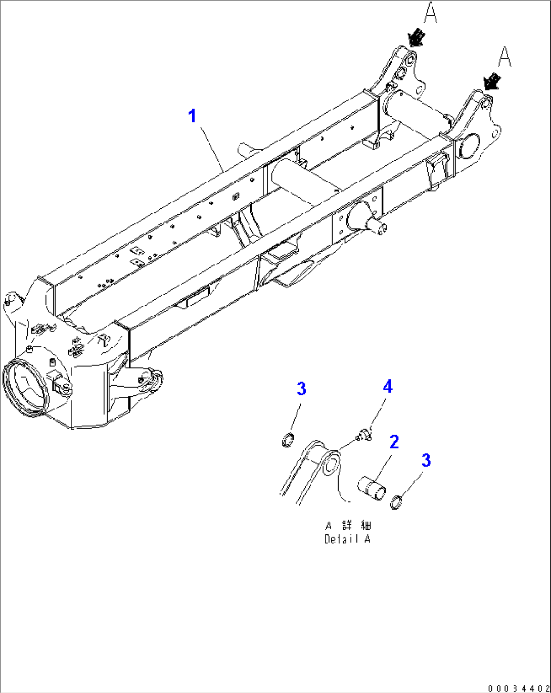 REAR FRAME (SAND PROTECTION AND PAYLOAD METER SPEC.)(#2462-)