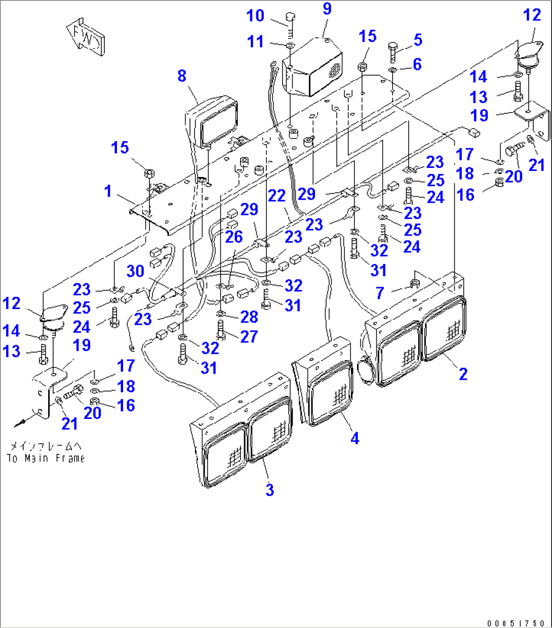 REAR LAMP (WITH ADD LAMP)(#3001-)