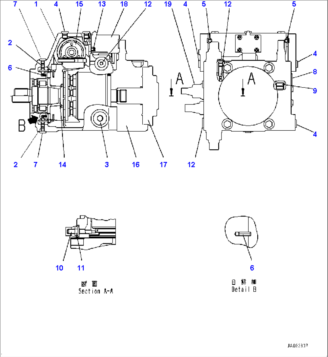 Hydrostatic Transmission (HST) Pump and Motor, HST Pump (#80001-)