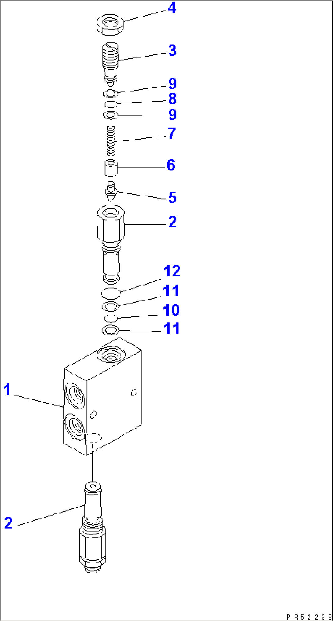 PILOT CHECK VALVE (FOR ANGLING) (INNER PARTS)