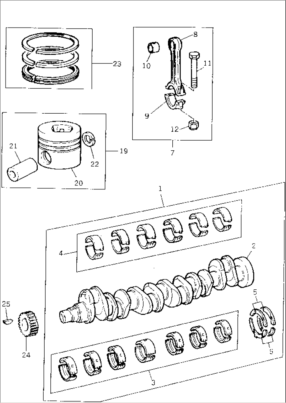 CRANKSHAFT¤ PISTONS AND CONNECTING RODS