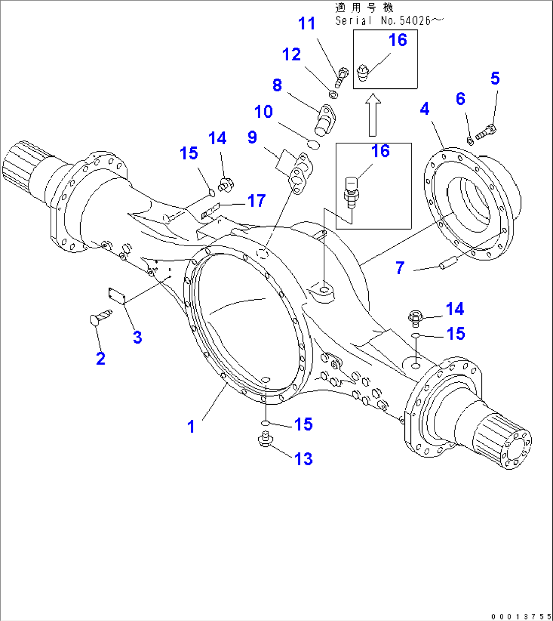 REAR AXLE (HOUSING) (BRAKE COOLING)