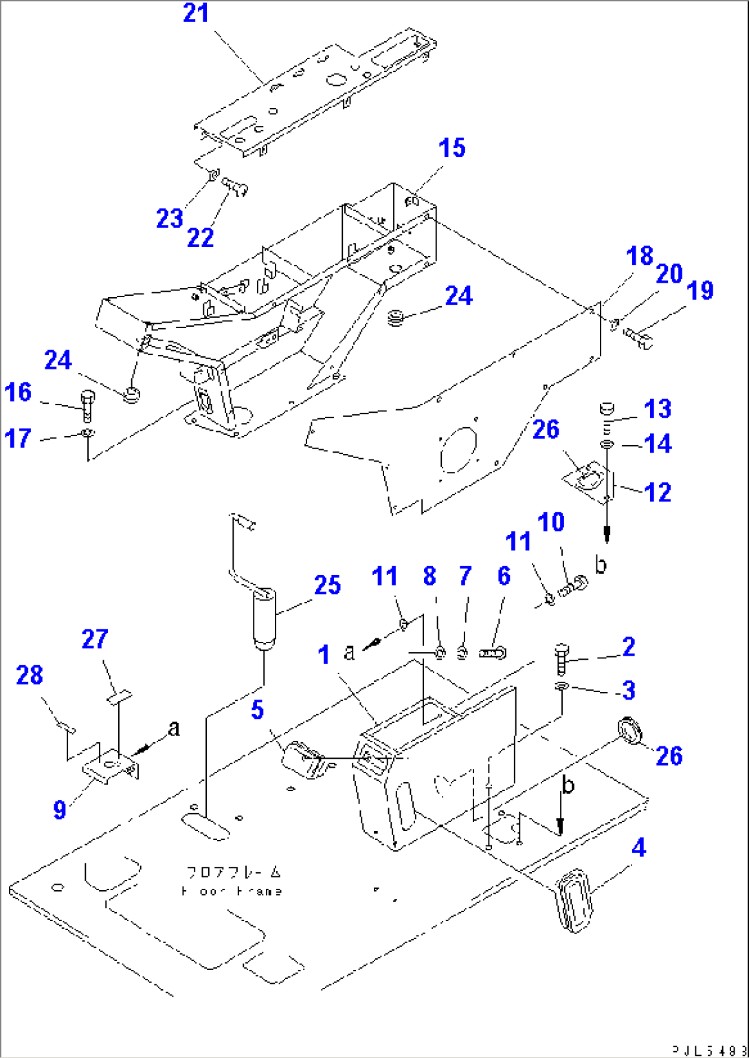 LONG LEVER STAND (WITH INDEPENDENT LEFT/RIGHT REAR OUTRIGGER¤ FRONT/REAR ¤LEFT/RIGHT FRONT/REAR)(#10189-)