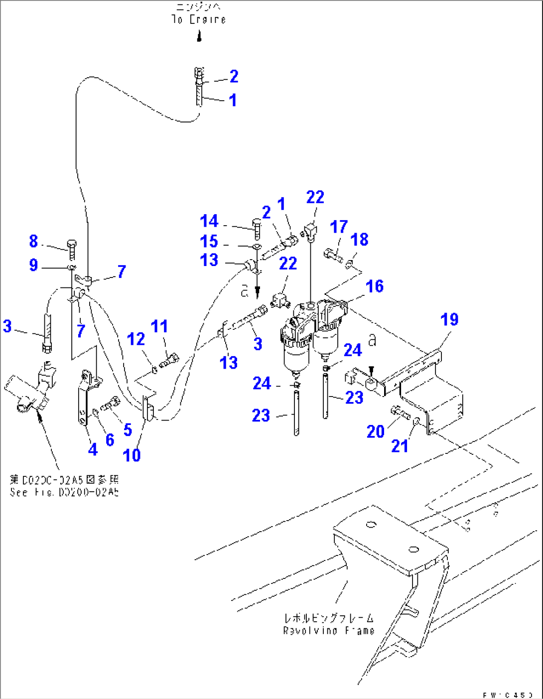 FUEL LINES (WITH WATER SEPARATOR)(#11001-11080)