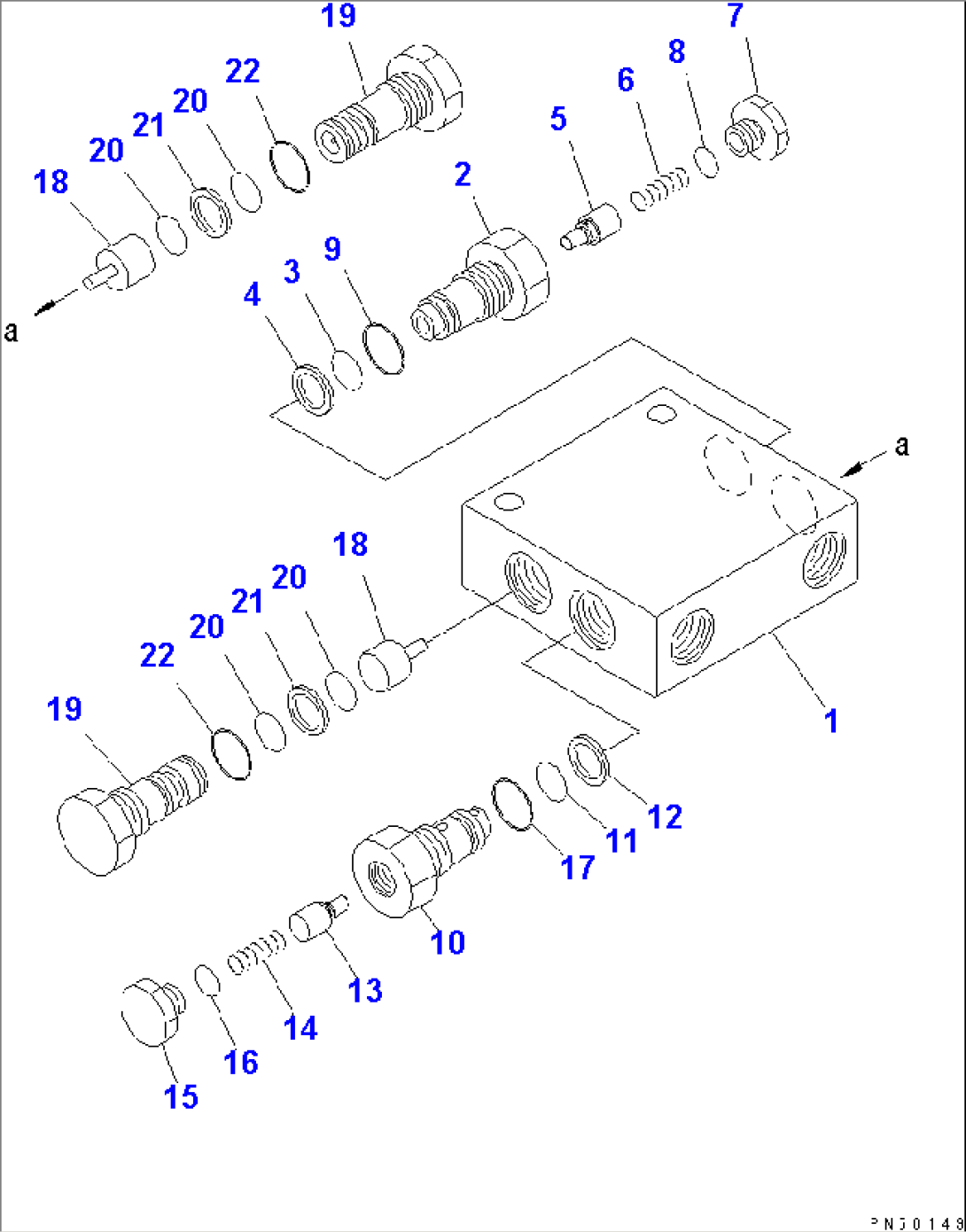 PILOT CHECK VALVE (FOR BLADE LIFT¤ R.H.)