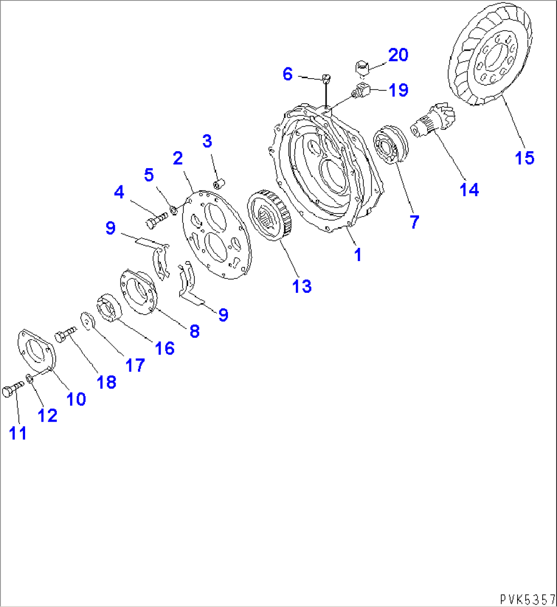 TRANSFER AND BEVEL GEAR (FOR F2-R2 TRANSMISSION)