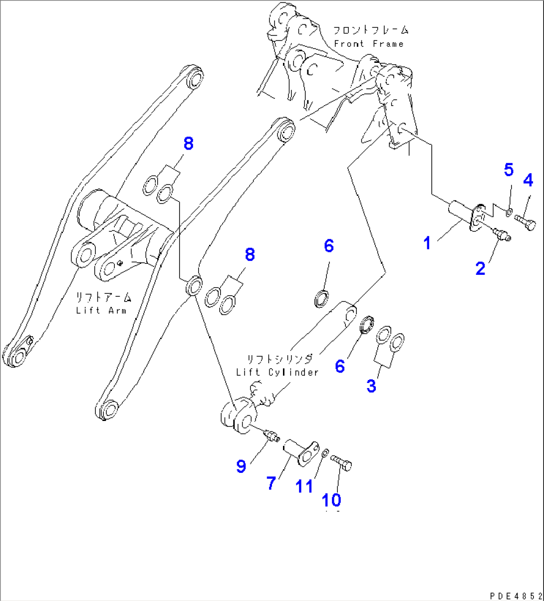 LIFT CYLINDER (MOUNTING PARTS)