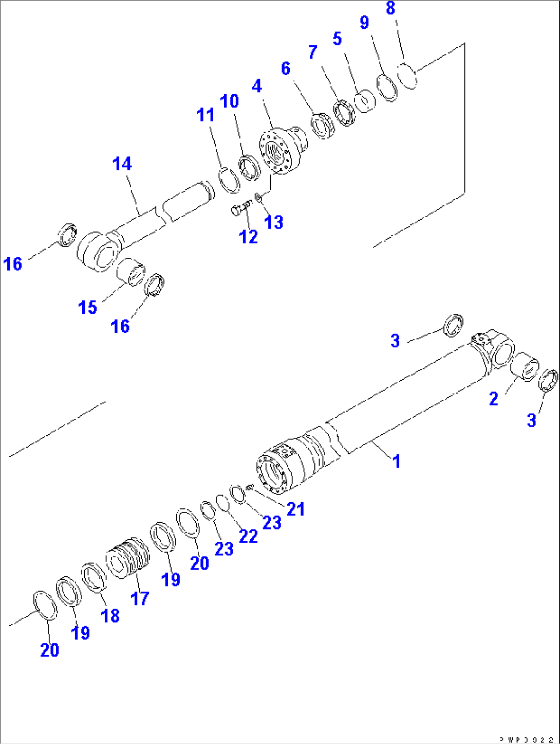 BOOM CYLINDER (INNER PARTS) (FOR 2-PIECES BOOM)