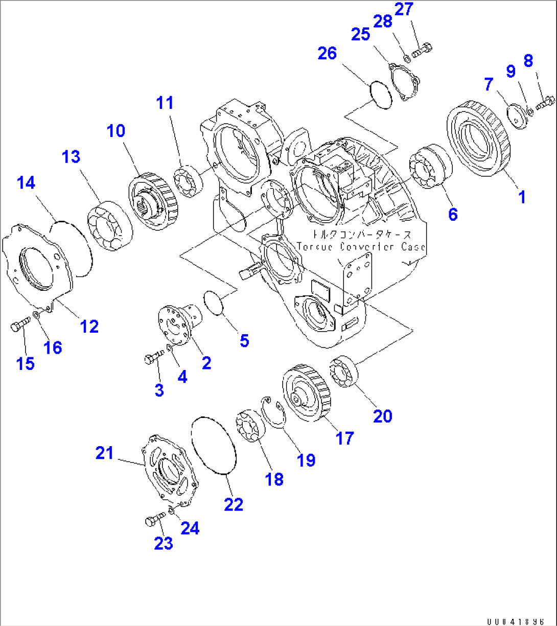 TORQUE CONVERTER (P.T.O UNIT)(#80001-)