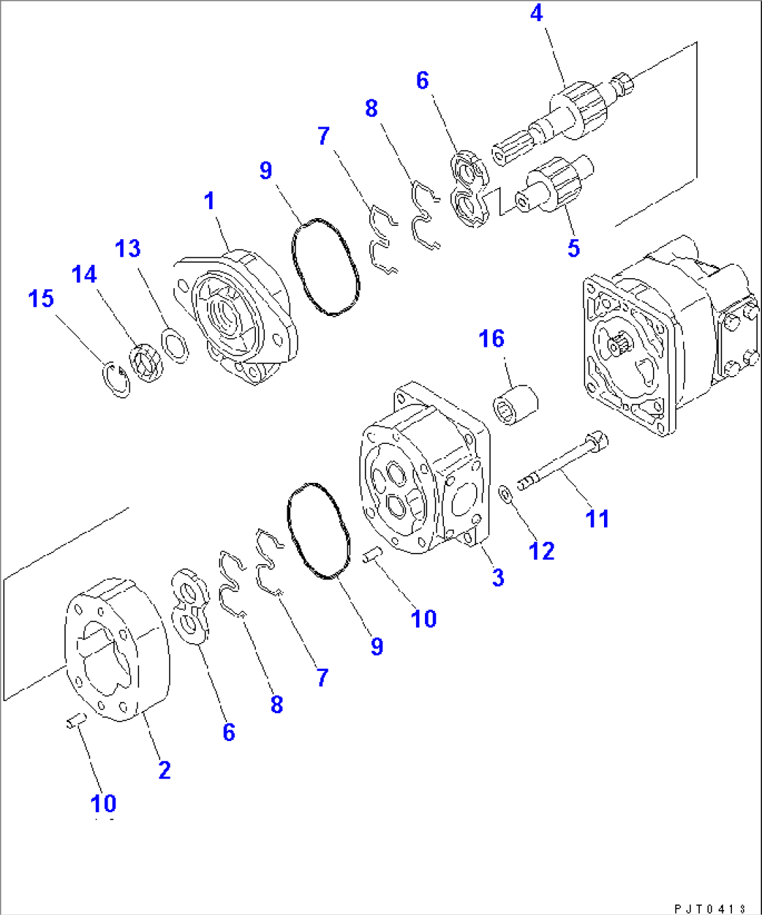 HYDRAULIC PUMP (1/2)(#54104-)