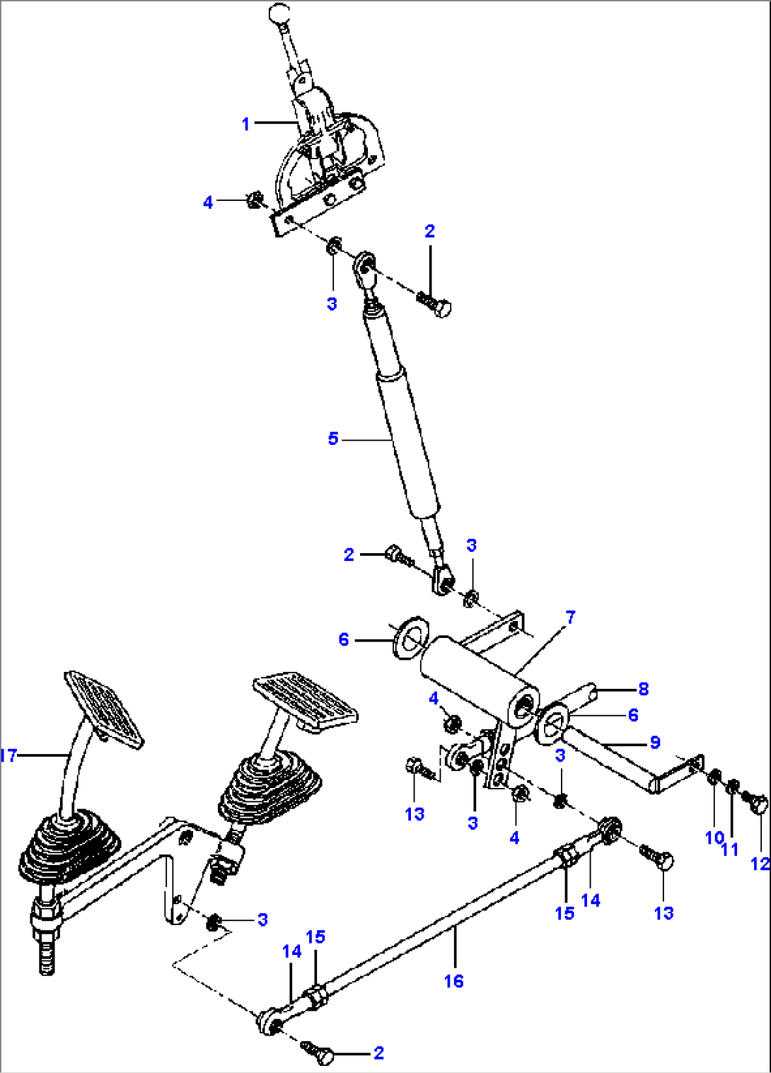 FIG. B5180-01A2 ACCELERATOR/DECELERATOR CONTROL LINKAGE