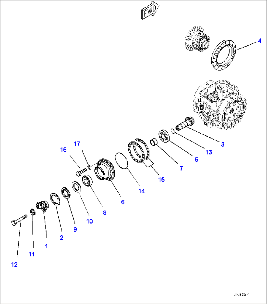 Front Axle, Final Drive R.H. (#90216-)