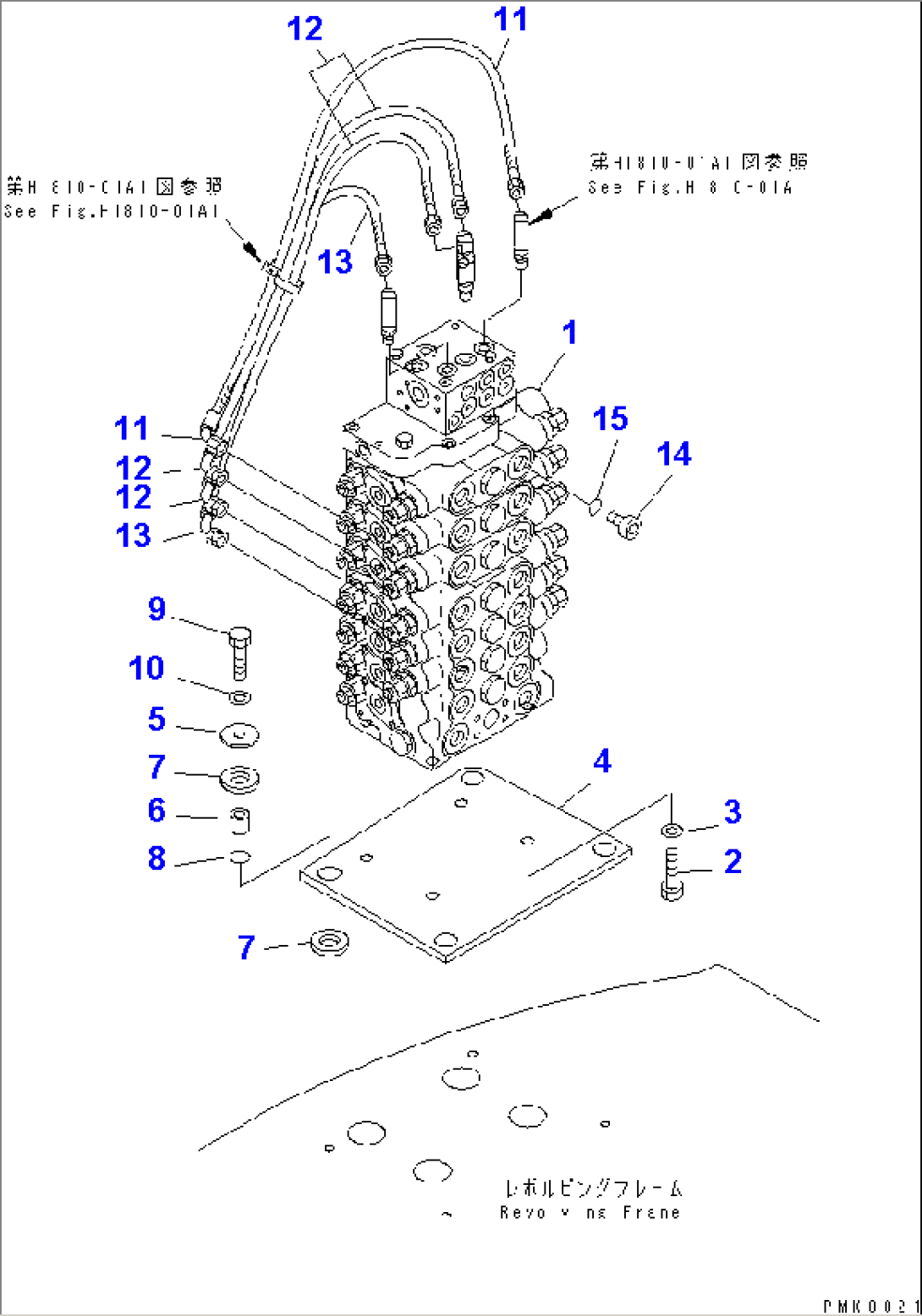 MAIN VALVE (UPPER) (MOUNTING BRACKET) (3-ACTUATER ATTACHMENT) (FOR MONO BOOM)