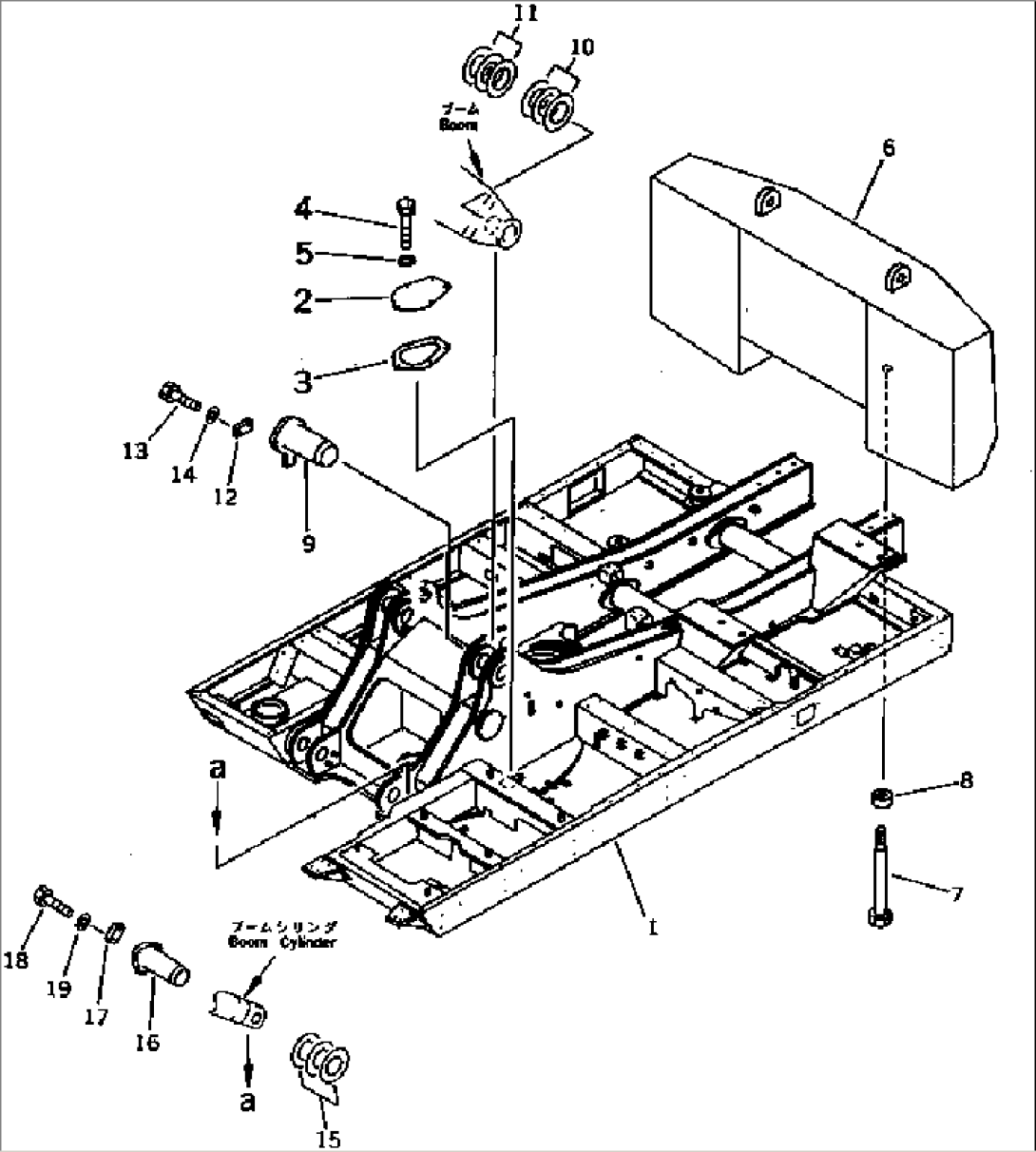 REVOLVING FRAME (REINFORCED TYPE) (WITH F.O.P.S.) (FOR LOW CAB)(#10351-)