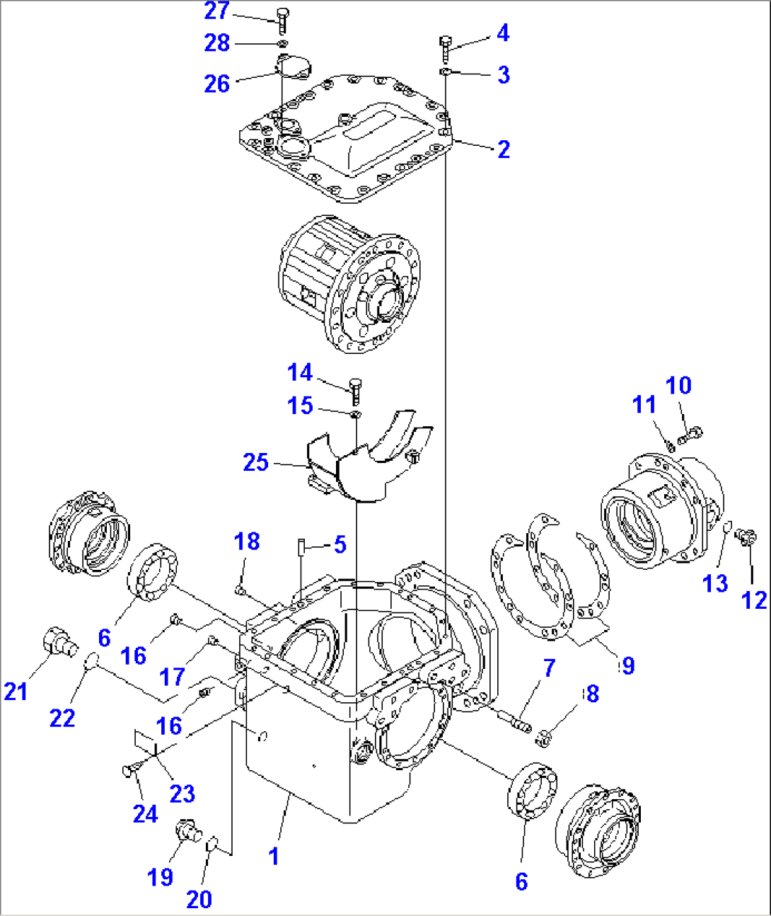 FRONT DIFFERENTIAL (HOUSING AND RELATED PARTS) (FOR LIMITED SLIP DIFFERENTIAL)(#2001-)