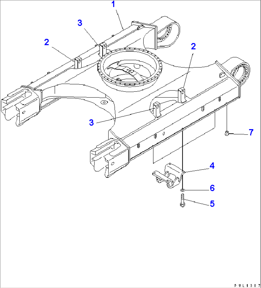 TRACK FRAME (CENTER GUARD) (FOR UNDER COVER)(#32250-)