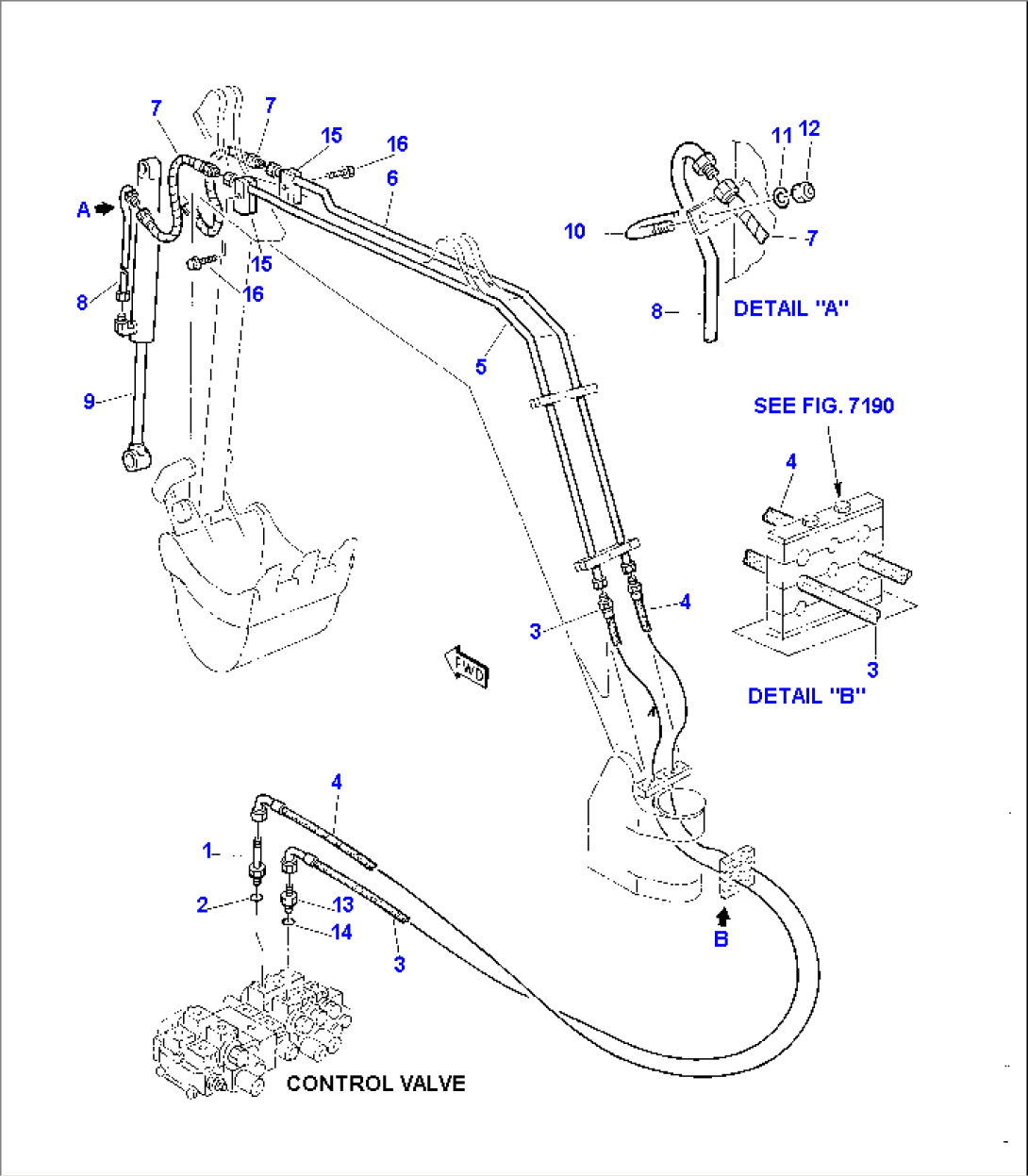 HYDRAULIC PIPING (BUCKET CYLINDER LINE)