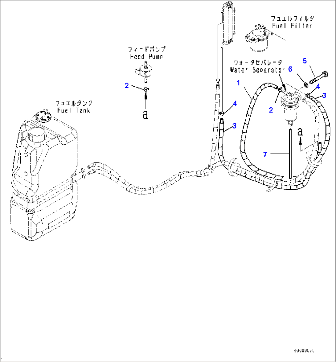Engine Unit, Fuel Piping (#20509-21128)