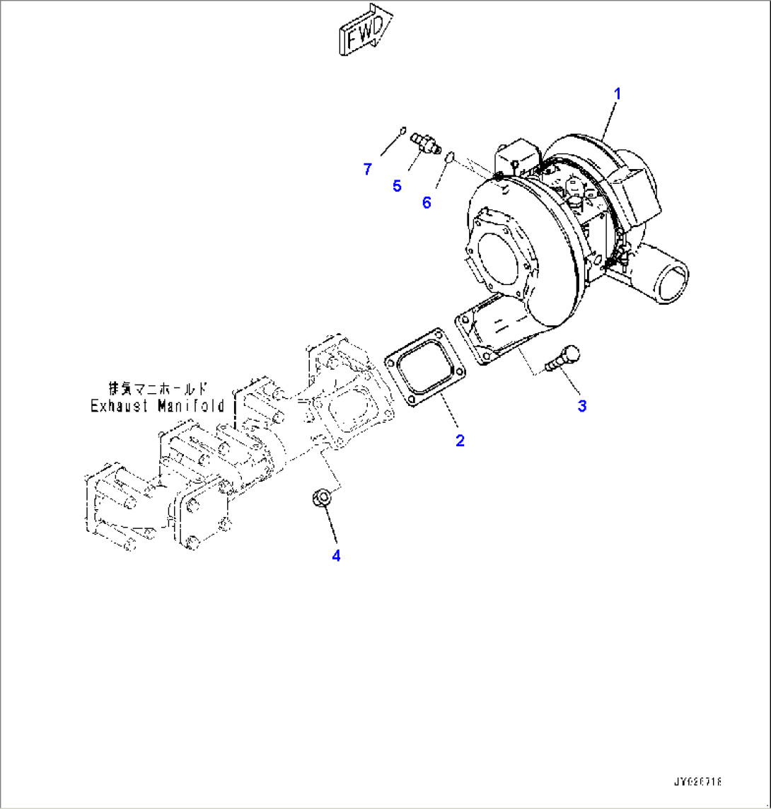 Variable Geometry Turbocharger (VGT), Mounting (#830022-)