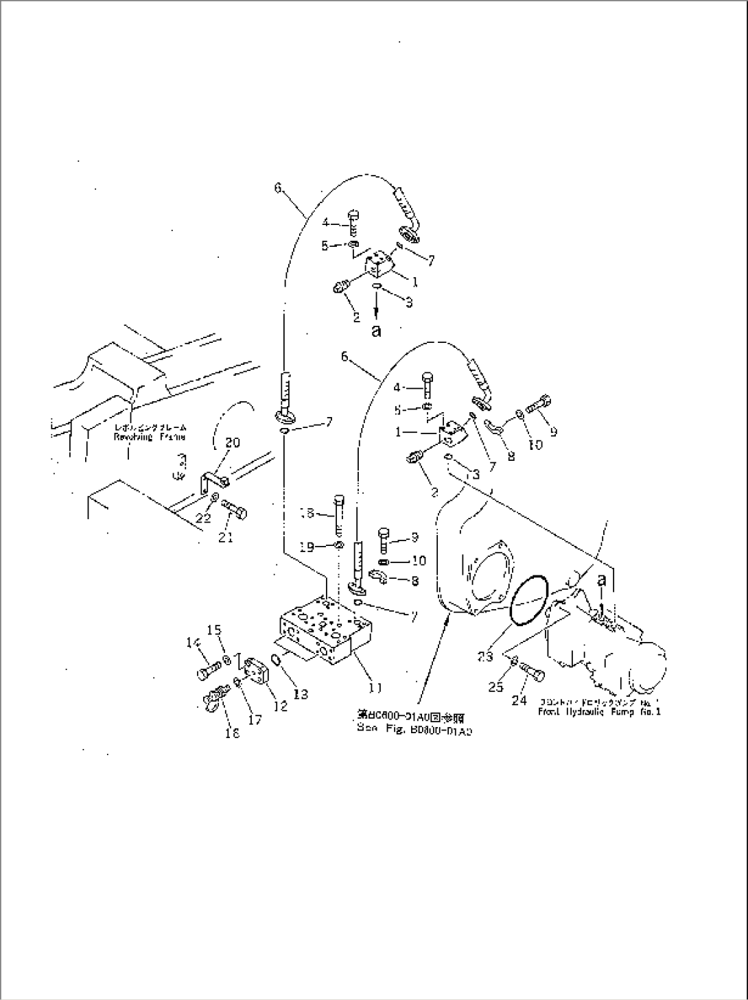 NO.1 PUMP TO BLOCK PIPING¤ FRONT