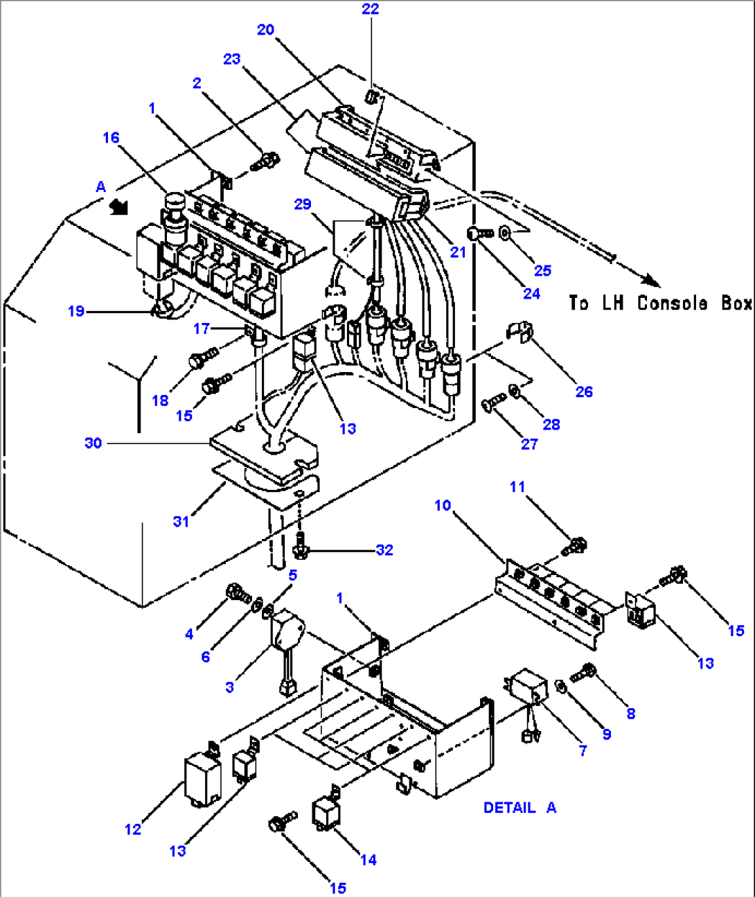 ELECTRICAL SYSTEM CONSOLE BOX, R.H.