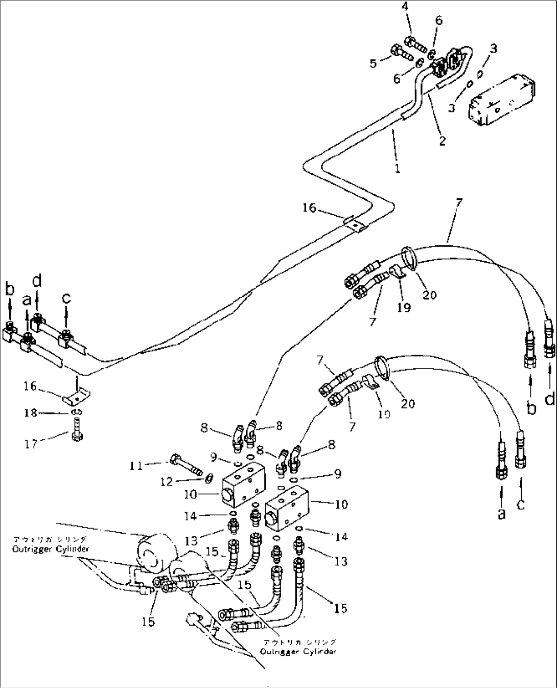 FRONT OUTRIGGER PIPING (4/4)(#1284-)