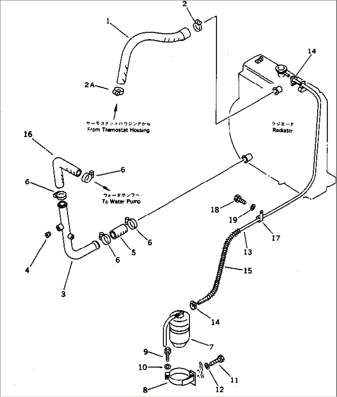 RADIATOR PIPING (FOR SANDY AND DUSTY TERRAIN SPEC.)(#12001-)