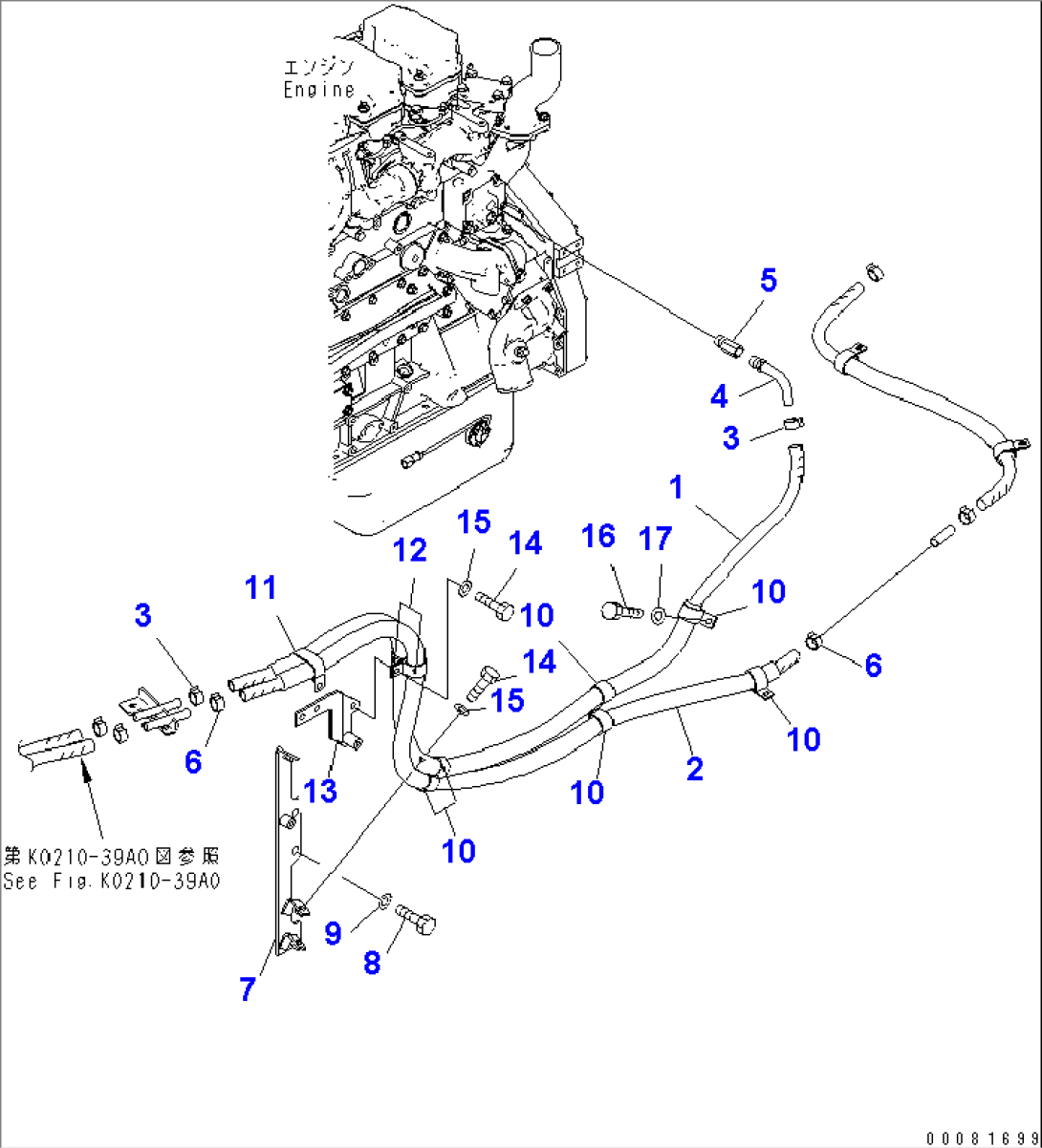 HEATER PIPING (FRONT FRAME)(#90001-)