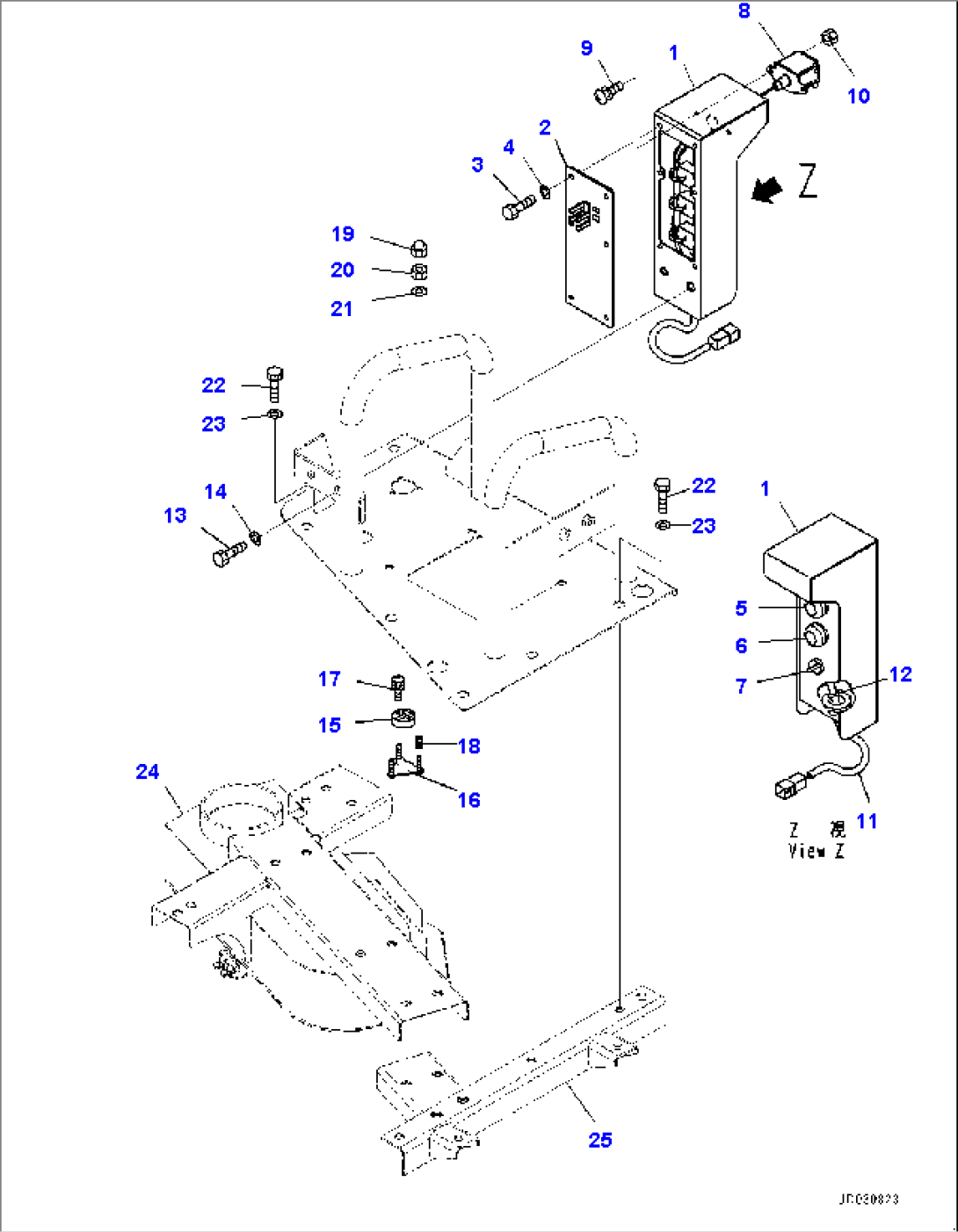 Travel Lever, Switch Box (#2616-)
