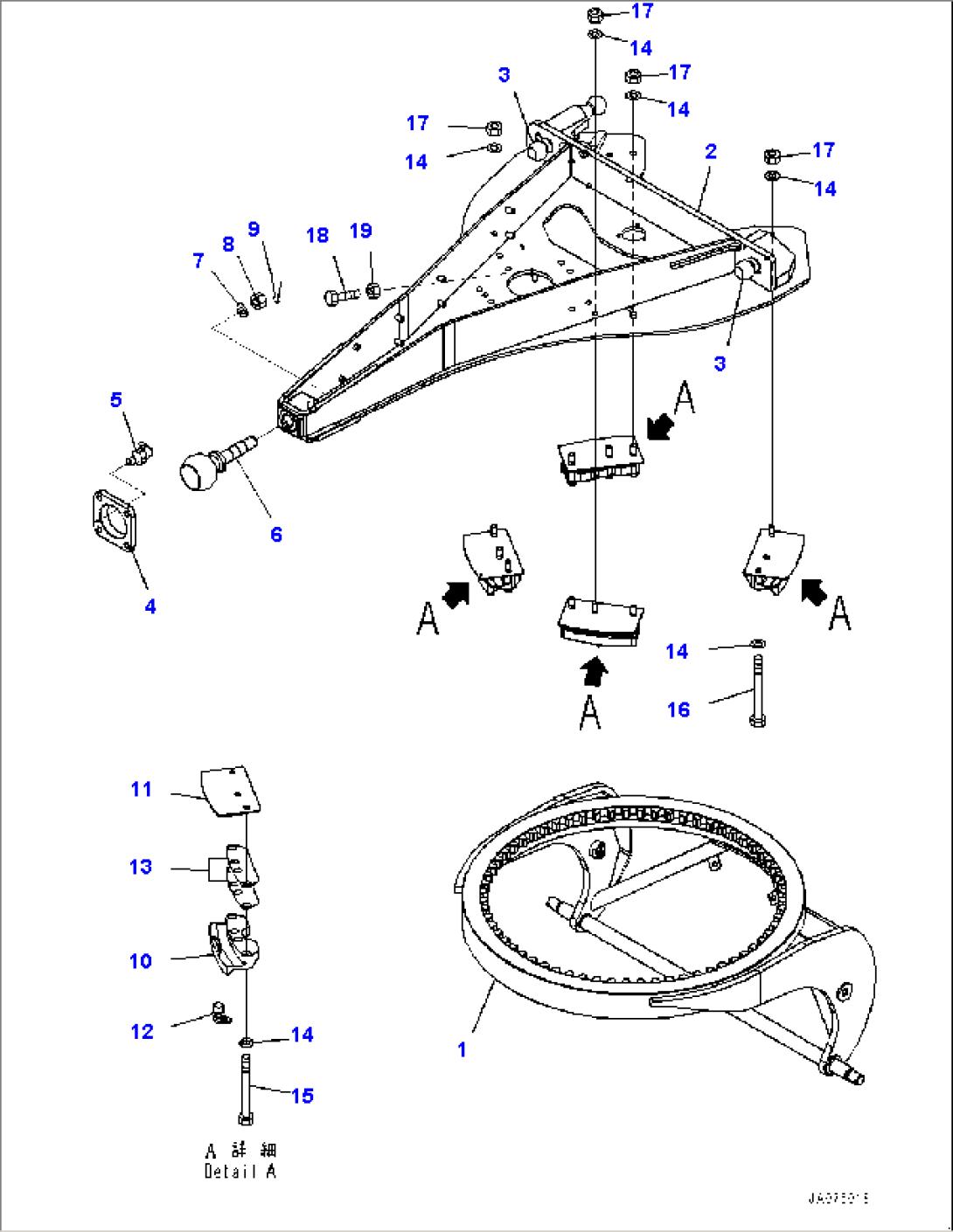 Circle Drawbar, Drawbar Piping (#1001-)