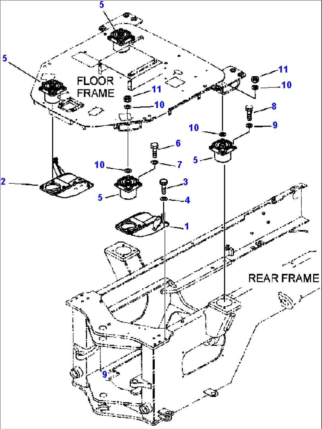 FIG. K4100-01A0 FLOOR SUPPORT