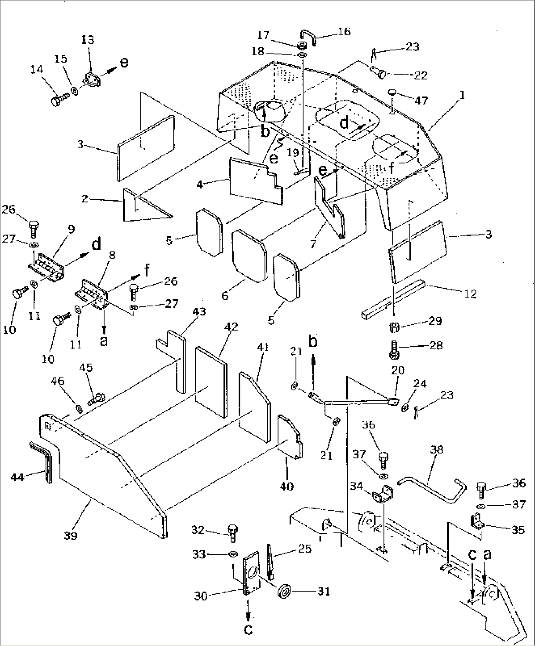 MACHINERY COMPARTMENT (2/3) (NOISE SUPPRESSION SPEC.)(#1862-2300)