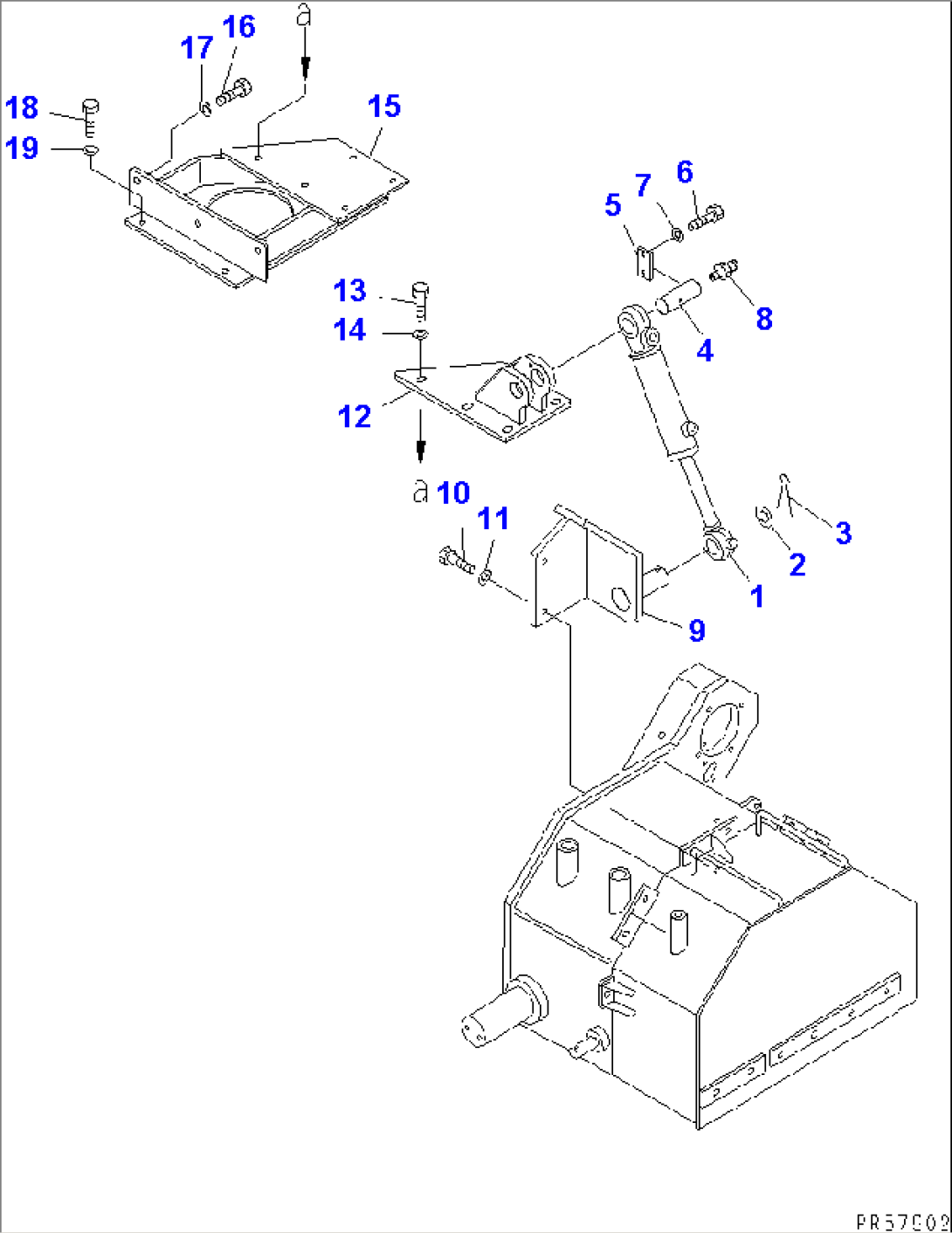 SUPPORT CYLINDER AND BRACKET(#1101-)