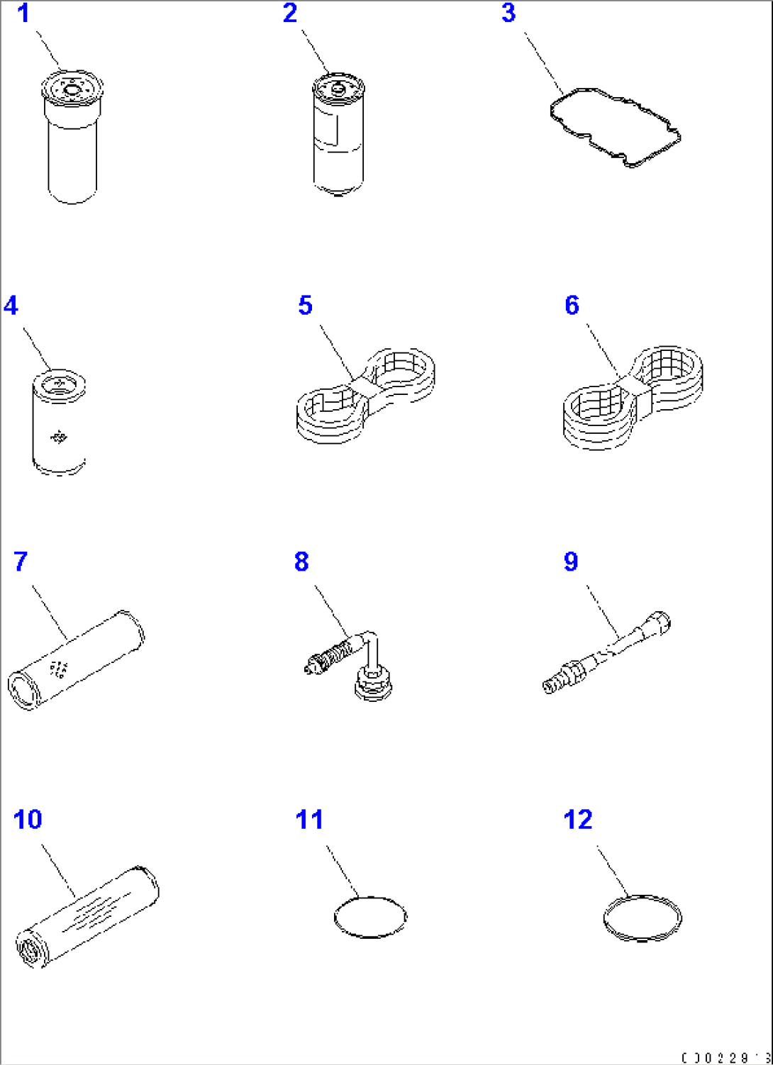 SPARE PARTS (HIGH SPEED FAN SPEC.)