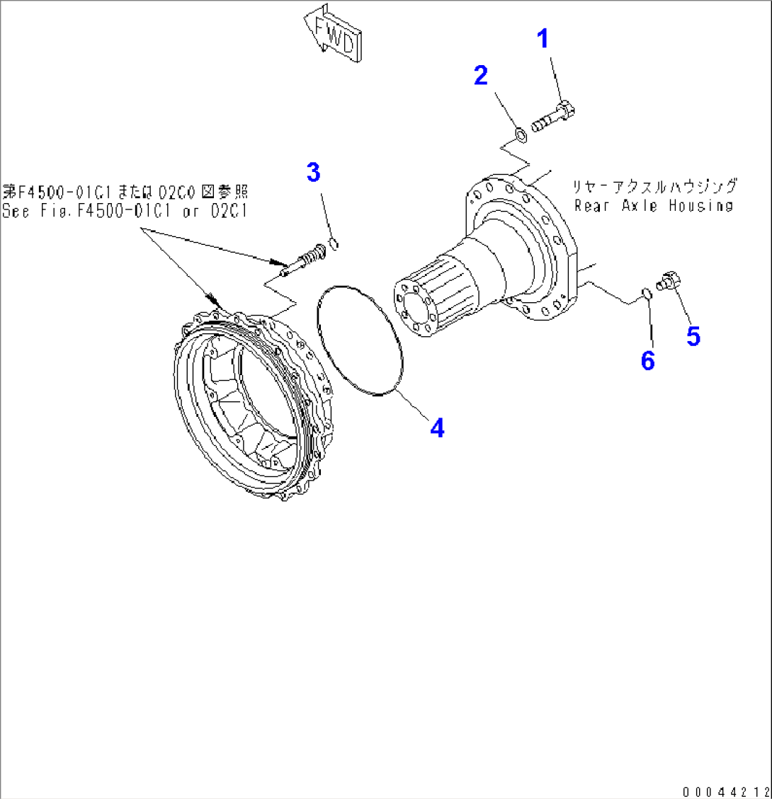 REAR AXLE (WHEEL BRAKE MOUNTING PARTS) (WITH AXLE LIMIT SLIP DIFF.)(#.-)