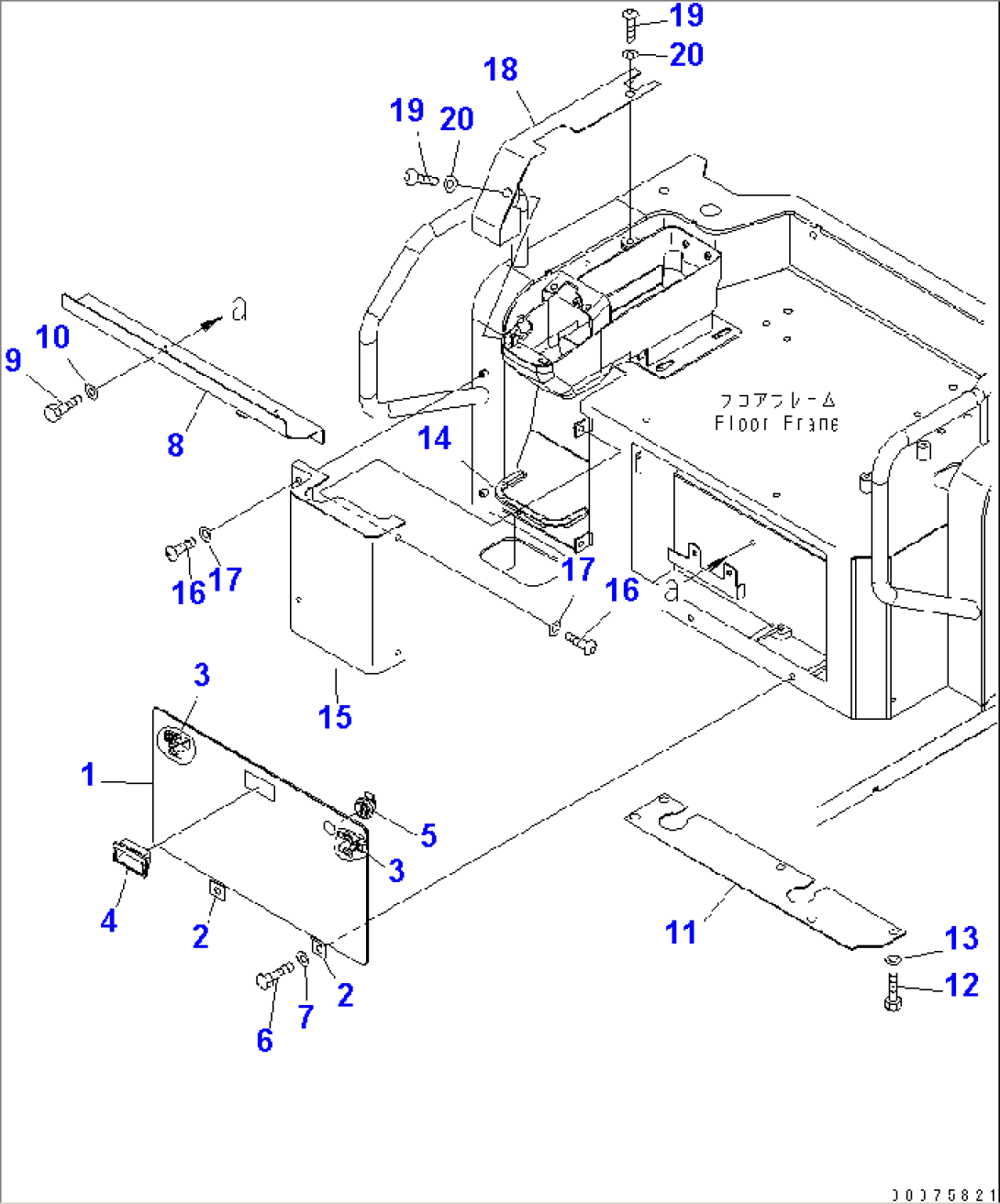 FLOOR FRAME (COVER) (CANOPY)(#15001-)