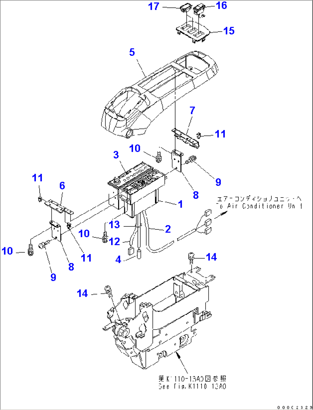 FLOOR FRAME (CONSOLE) (UPPER) (L.H.) (FOR SKYLIGHT WIPER)