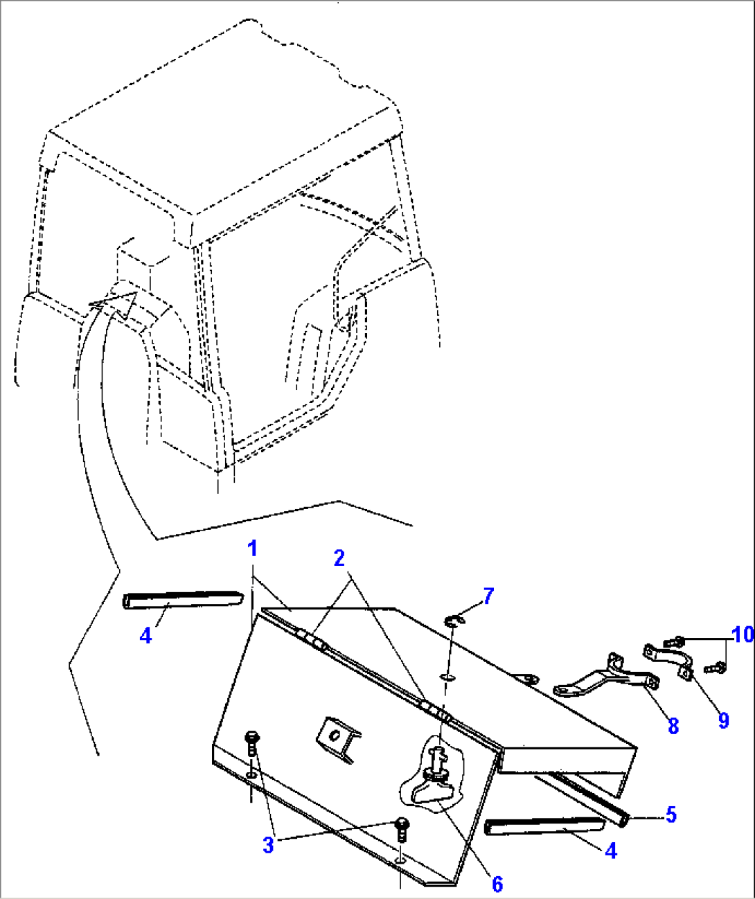 INSTRUMENT BOX AND ATTACHING PARTS, CANOPY