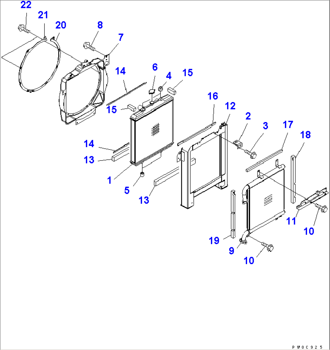 COOLING (RADIATOR AND OIL COOLER)(#4001-6500)