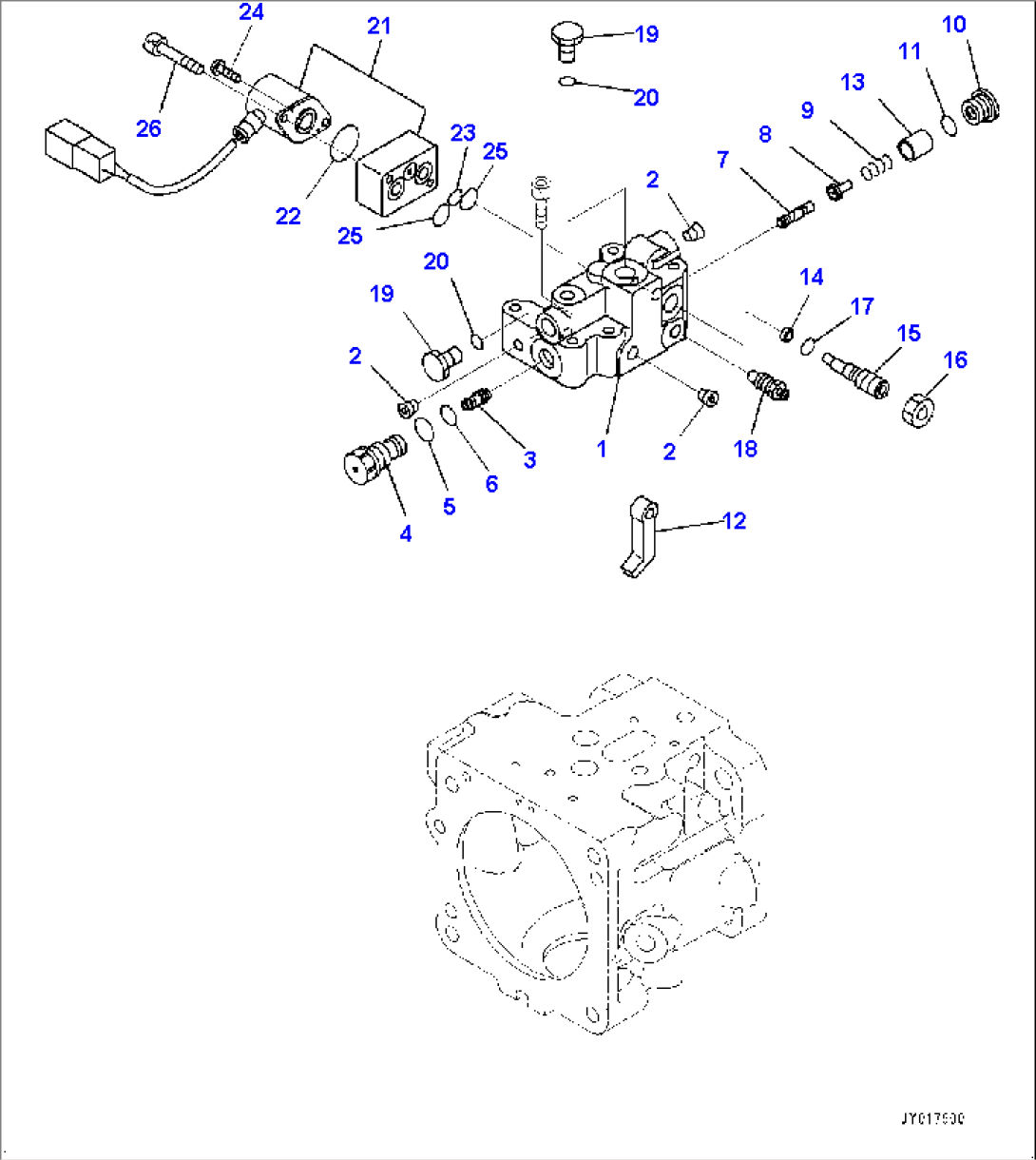 Power Train Oil Cooler Piping, Fan Pump (3/6) (#22001-)