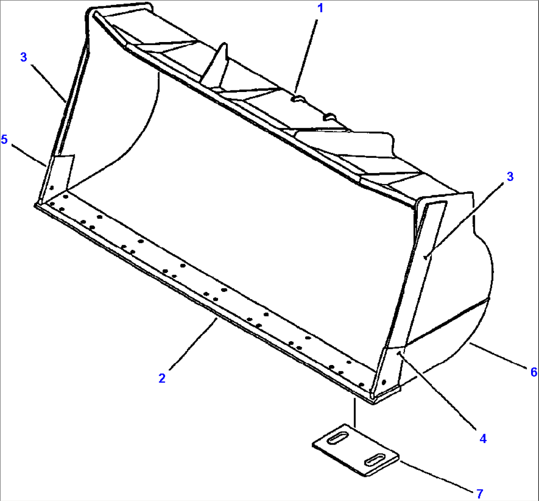 FIG NO. 7111 EXCAVATING BUCKET - 4.0 CU. YD. (3.1 CU. M)