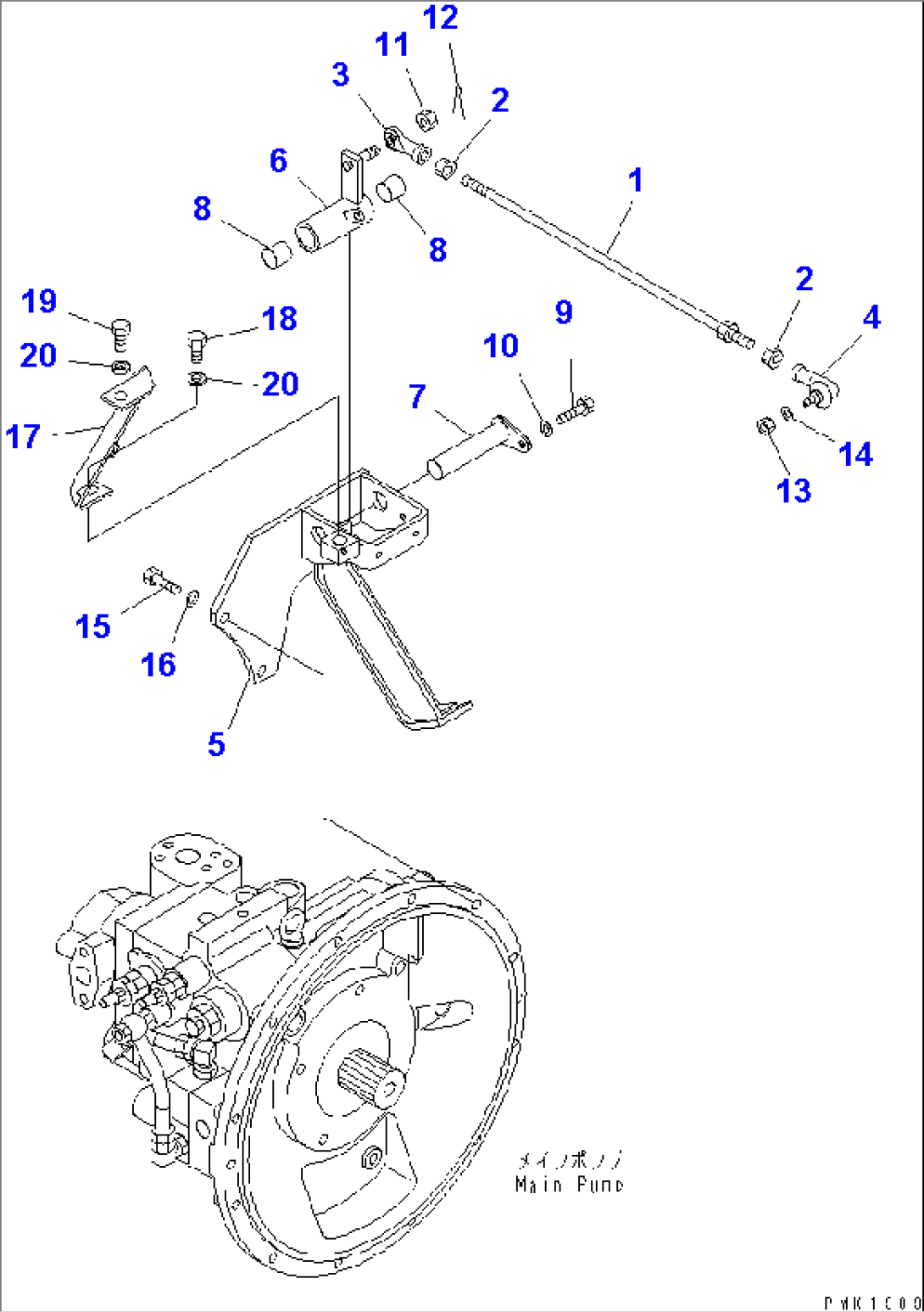 FUEL CONTROL (BRACKET AND ROD)(#53011-57498)