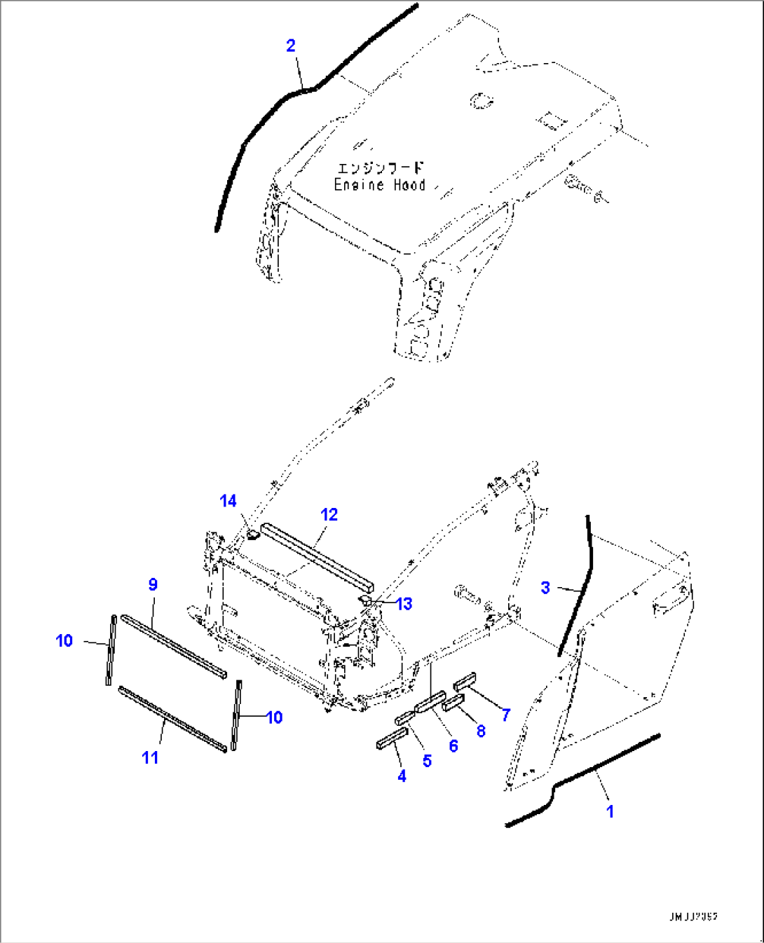 Engine Hood, Seal (#5133-)