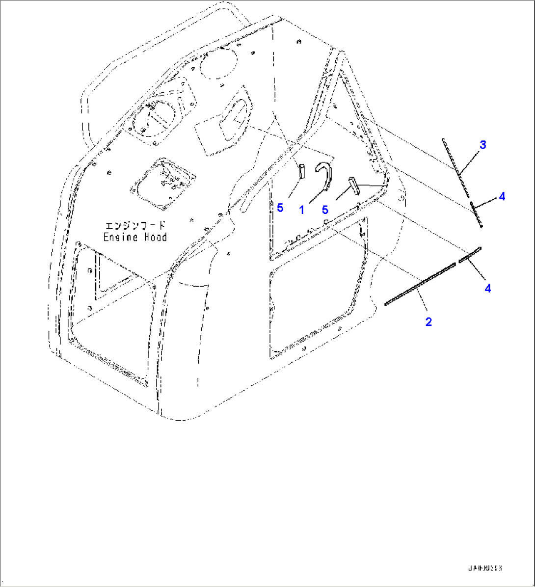 Engine Hood, Seal and Sheet (#30001-)